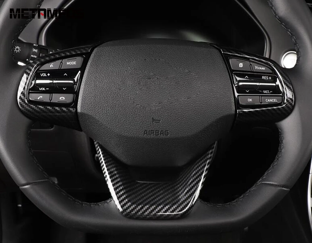 Накладка на руль из углеродного волокна для Hyundai Cantus Creta ix25 2020 2021 декоративная