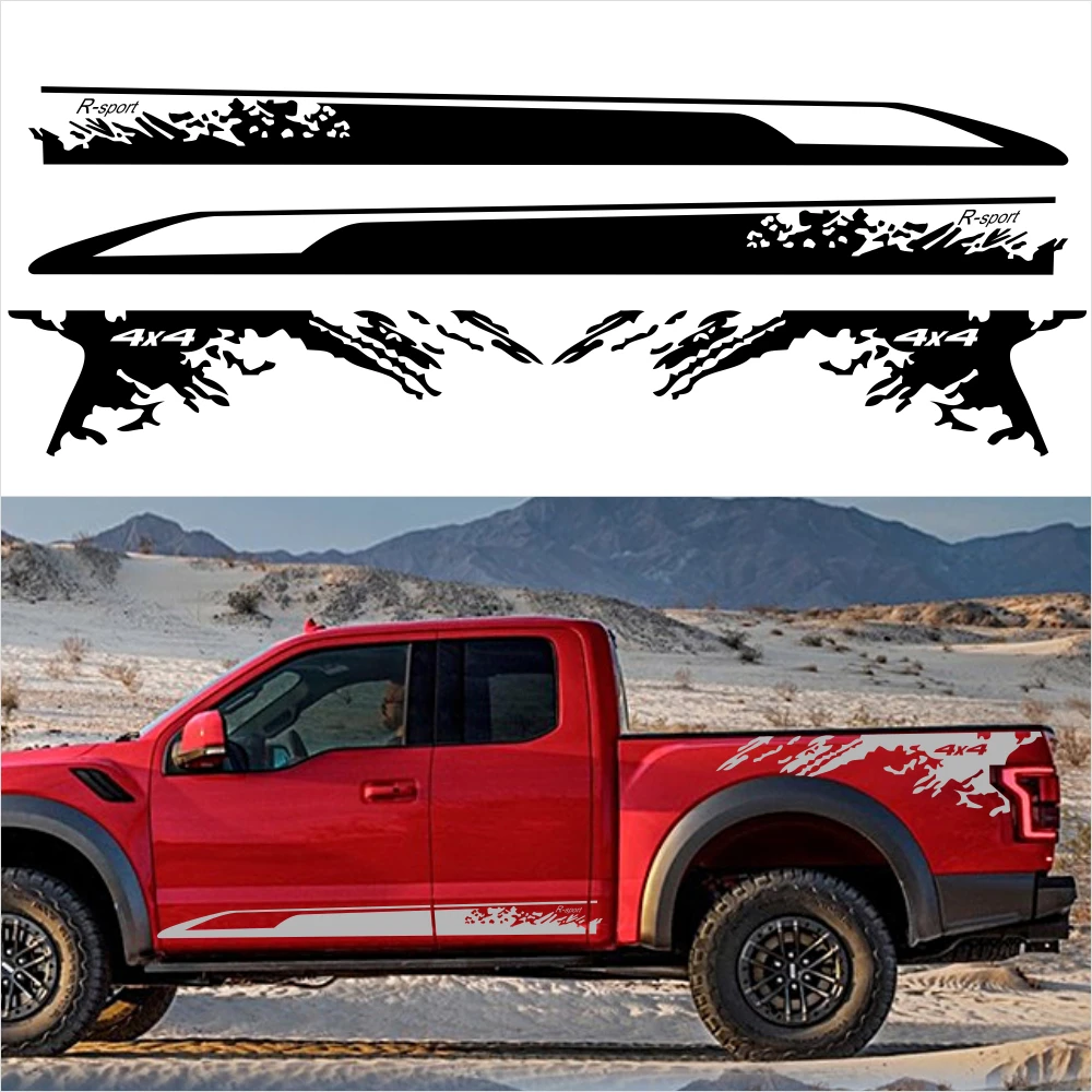 Автомобильная наклейка 4x4 внедорожная графическая Виниловая для Ford Ranger Raptor Pickup