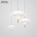 Современная Минималистичная прикроватная Люстра для ресторана, бара, креативная маленькая стеклянная лампа в форме зонта для окон магазина одежды, Медузы