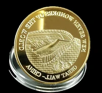 100pcs non currency coin the seven wonders of the world commemorative coins petra christ redeemer machu picchu chichen wholesale