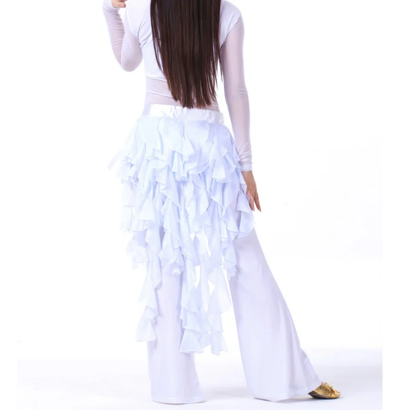 

NewHigh Quality Latin Belly Dance Costume Tassel Wrap Belt Chain Skirts Chiffon Hip Scarf Tribal Waves*