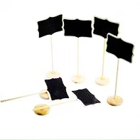 12 шт./компл. Мини Маленькие деревянные мел доска записи со стирающимися чернилами