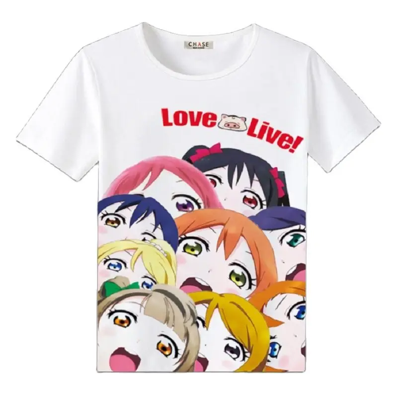 

Аниме LoveLive! Школьный проект, хлопковая Повседневная футболка, футболка, топ