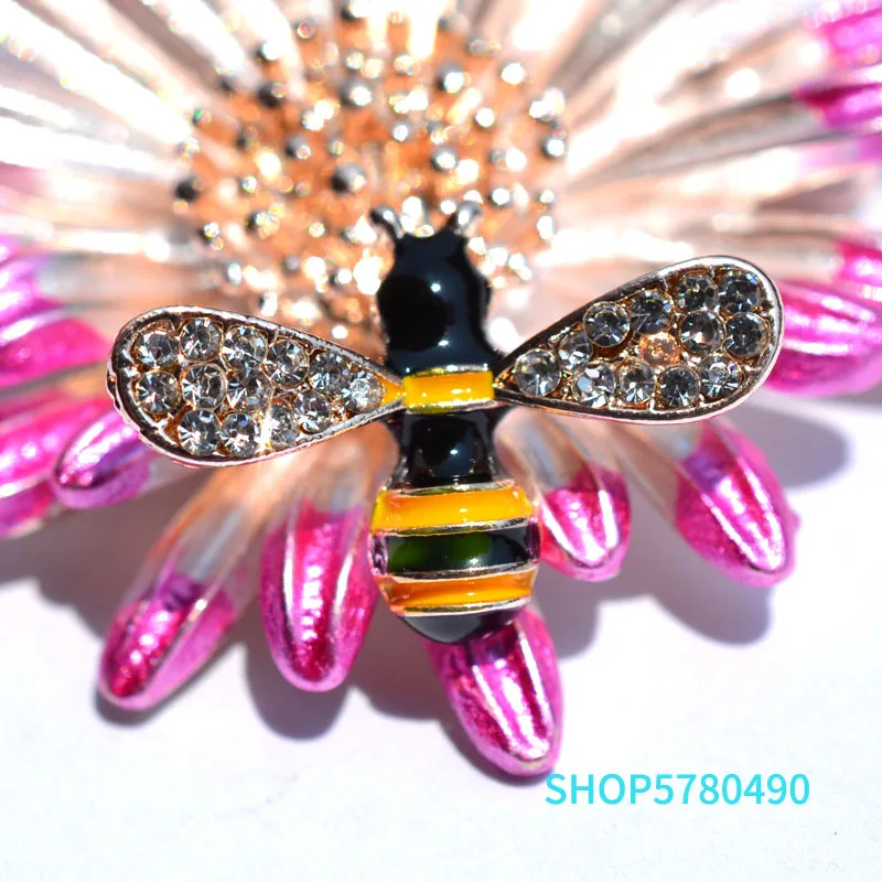 Модные ювелирные изделия милая пчела брошь из горного хрусталя Женская