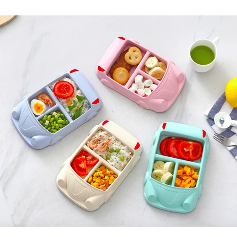 Конфетный цвет пластиковая детская разделительная чаша домашняя школьная еда