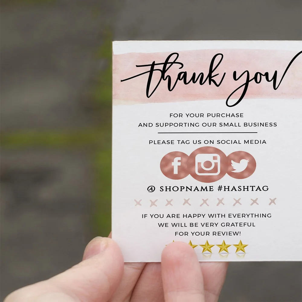 Персонализированная открытка из розового золота маленькая визитница