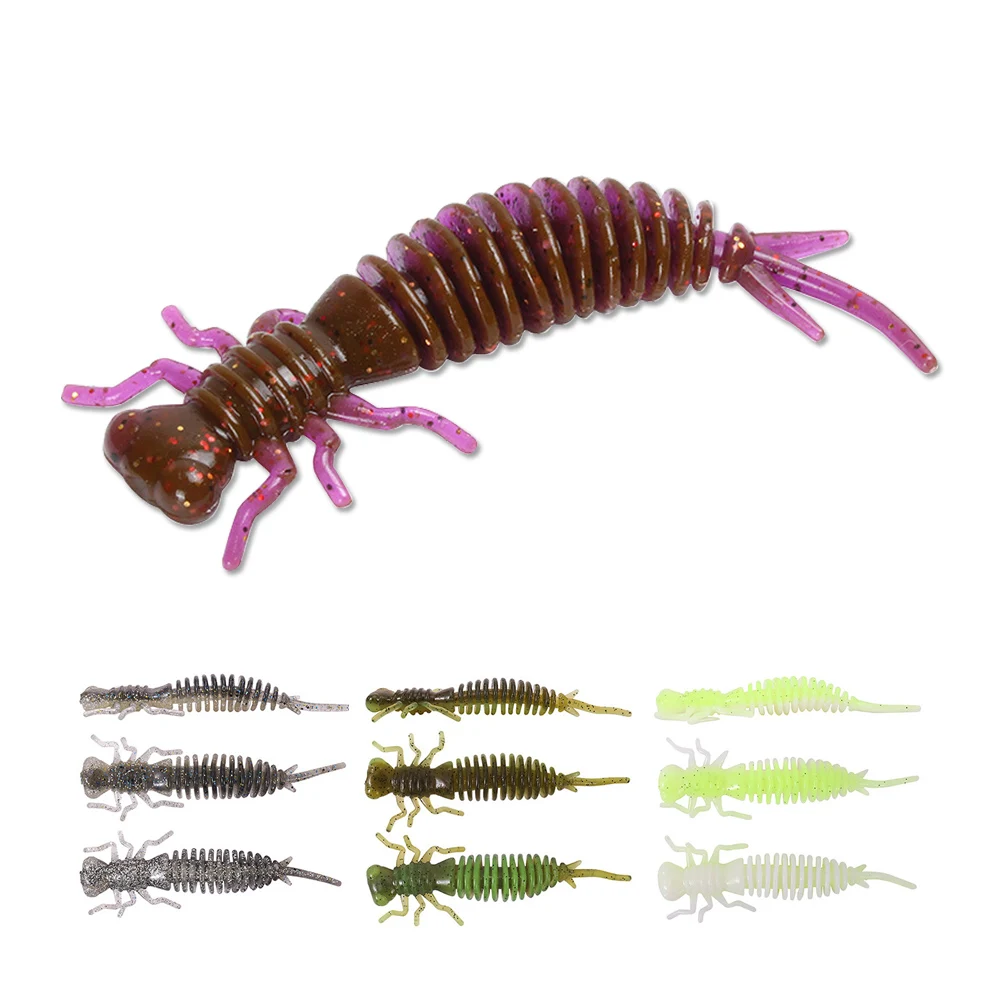 10 шт. личинка мягкие приманки 55 мм 75 100 Искусственные рыболовные червячной