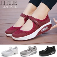 womens walking shoes lightweight mesh breathable fashion casual shoes air cushion flat shoes