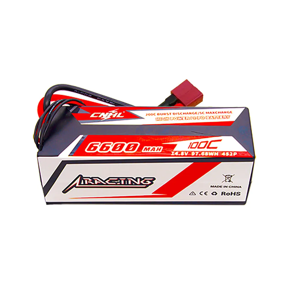 

CNHL Lipo 4S 14,8 V аккумулятор 6600mAh 100C Racing Series Hard чехол T Deans для радиоуправляемой машины лодки Evader BX Car Truck Truggy багги