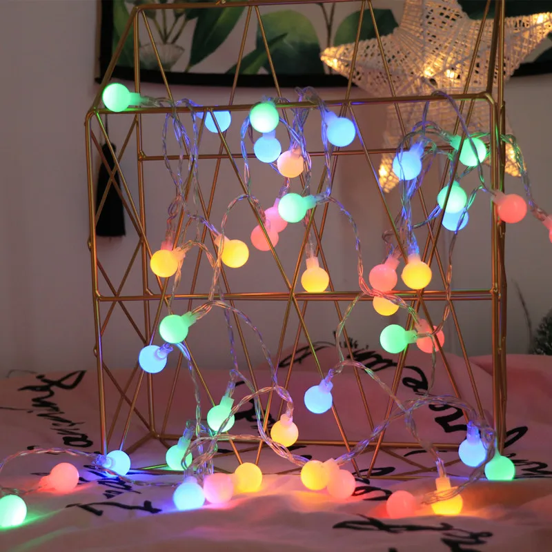 

10m 6m Fairy Garland LED Ball String Lights Waterproof for Christmas Tree Decorations Home Outdoor Wedding Decor Battery Powered