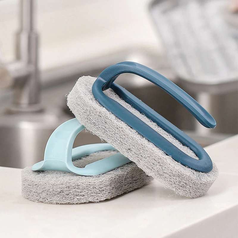 

Sponge Handle Tiles Brush Magic Strong Decontamination Descaling Knife Pan Pot Stove Bathtub Sink Cleaner Brushes Kitchen Tools