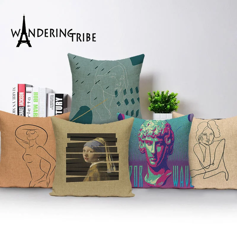 Венера абстрактный пледы наволочка чехол Красочные простые украшения наволочки