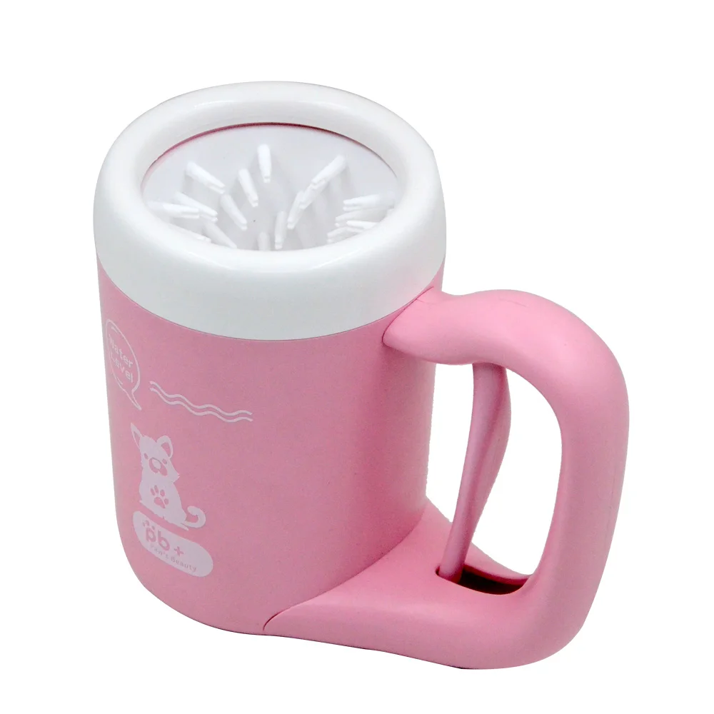 Size M Pink Мягкие силиконовые расчески, портативные для домашних собак, для мытья ног, для мытья ног, ручная вращающаяся чашка для чистки лап, инструмент для чистки лап, для кошек, собак, щетка для ухода за шерстью - Цвет: Size M Pink