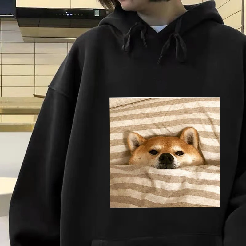 

Cute Sleeping Shiba Inu Aesthetics Hoodies Sweatshirt Japan Style Fashion Women Hoodie Harajuku Hoodied Purple Hoody Tops Female