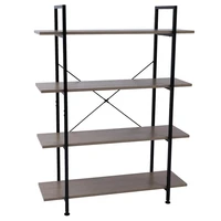 34 tier industrial bookcase and book shelves book rack vintage wood and metal bookshelves bookcase shelf us warehouse