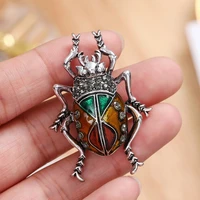 fashion rhinestone beetle brooch insect pin womens clothing accessories jewelry gift new