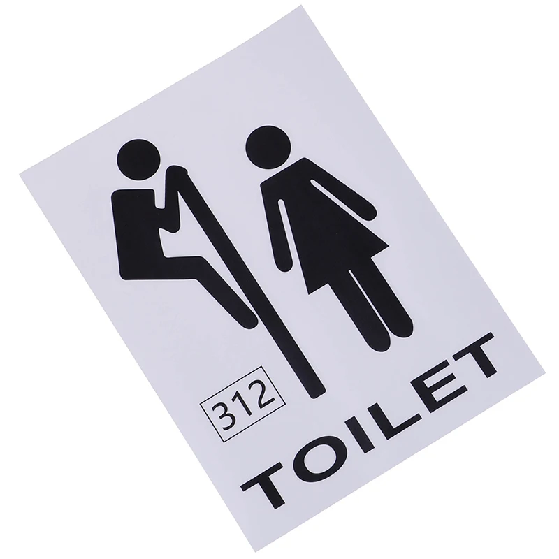 1 шт. наклейки на дверь в туалет виниловые стену для ванной комнаты отеля
