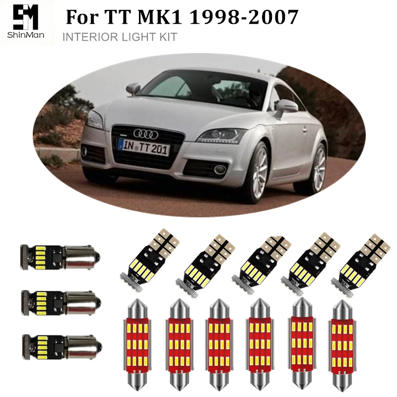 8 шт. белый ошибок автомобиля светодиодный лампы для Audi TT MK1 1998 2007 интерьерная