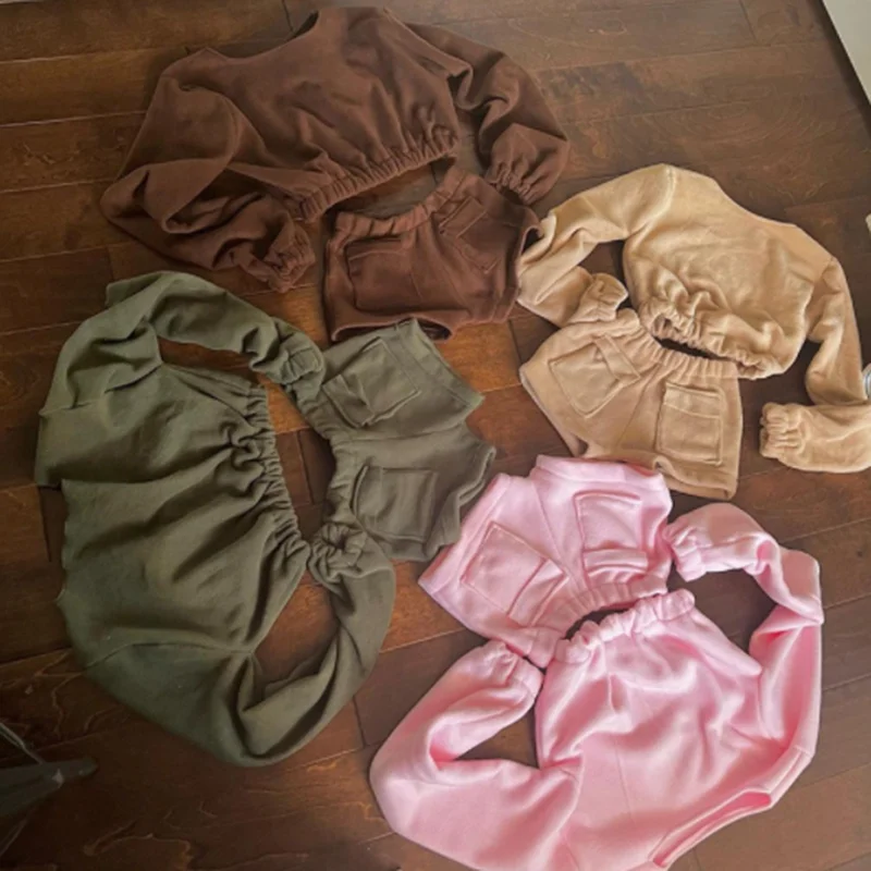 Повседневная модная однотонная домашняя одежда для женщин топы с длинным