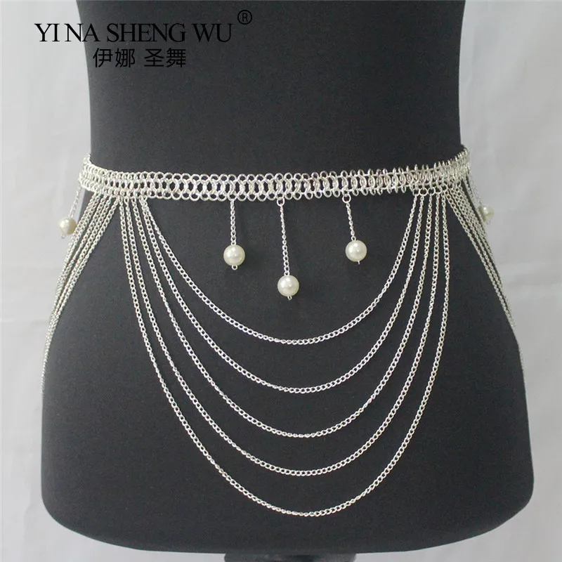 

Belly Dance Waist Chain New Beginner Fashion Style Waist Gold Silver Color Chain Dance Waist Chain Tassel Pendants Accessories