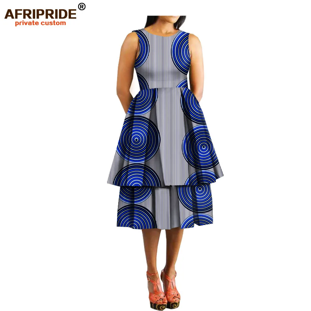 Женское платье-трапеция без рукавов с круглым вырезом | Женская одежда