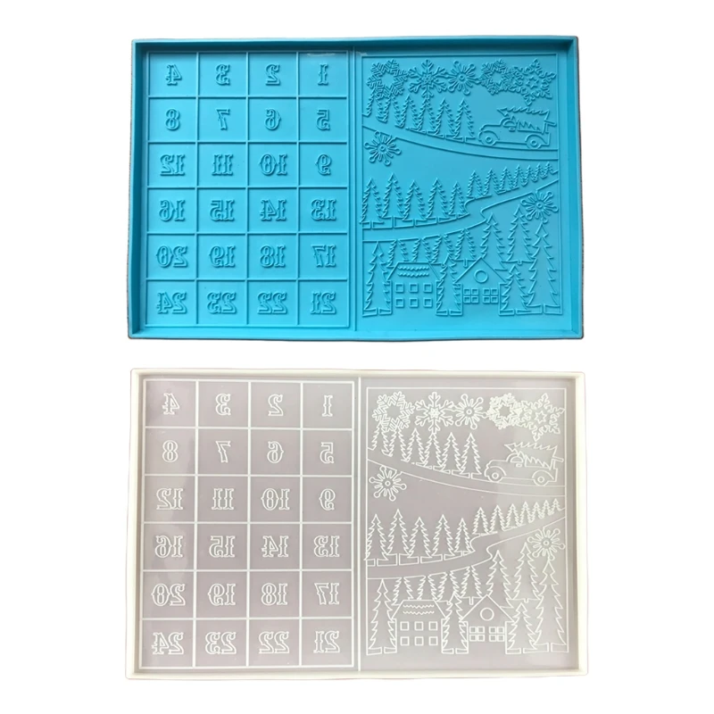 

Форма силиконовая «сделай сам» для декора дома, эпоксидная форма для украшения на стол, из мягкой керамики, обратный отсчет, календарь