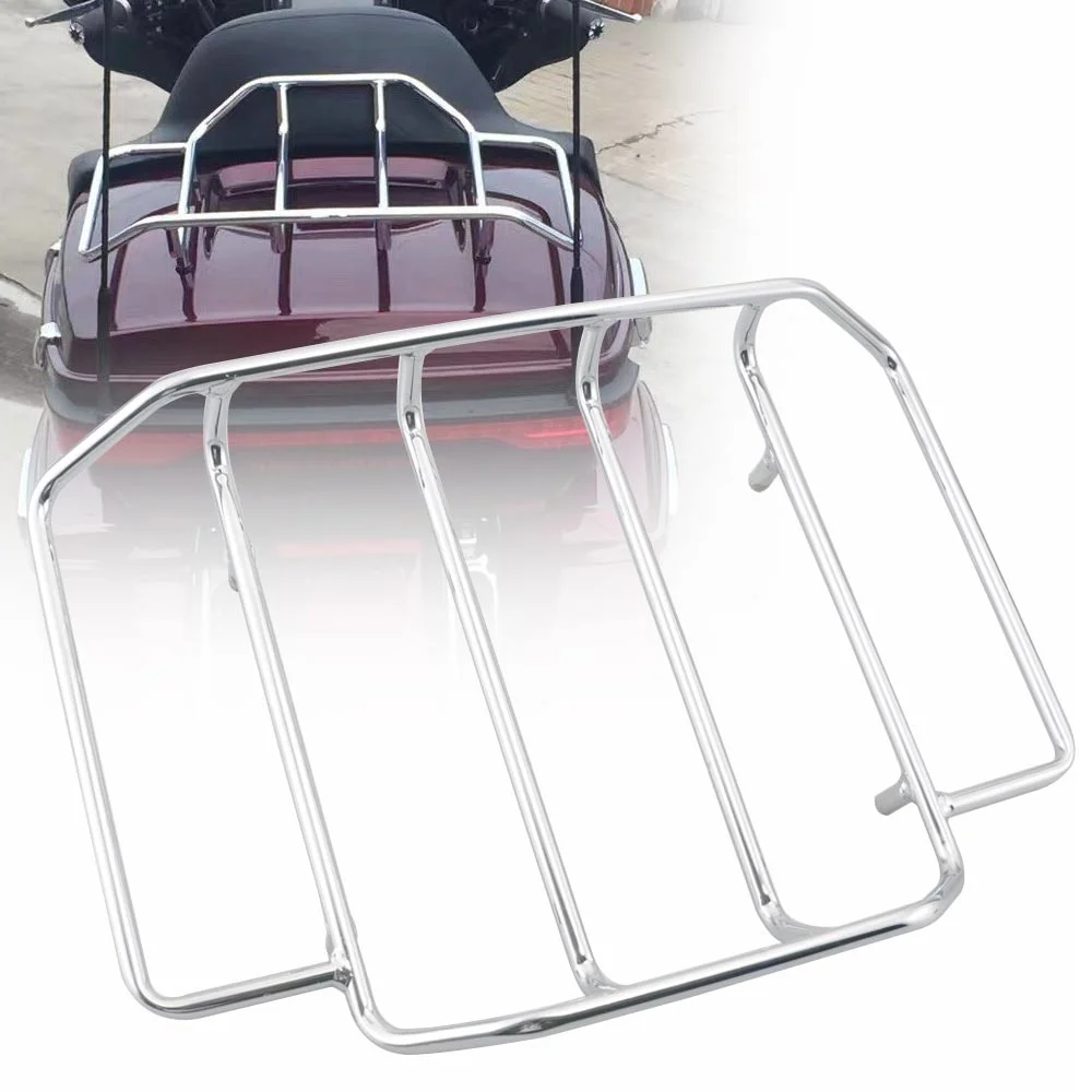

Багажная стойка для мотоцикла Chrome Tour Pack, для Harley Touring Road King, Резанные крышки для бритвенного станка 1984-2019