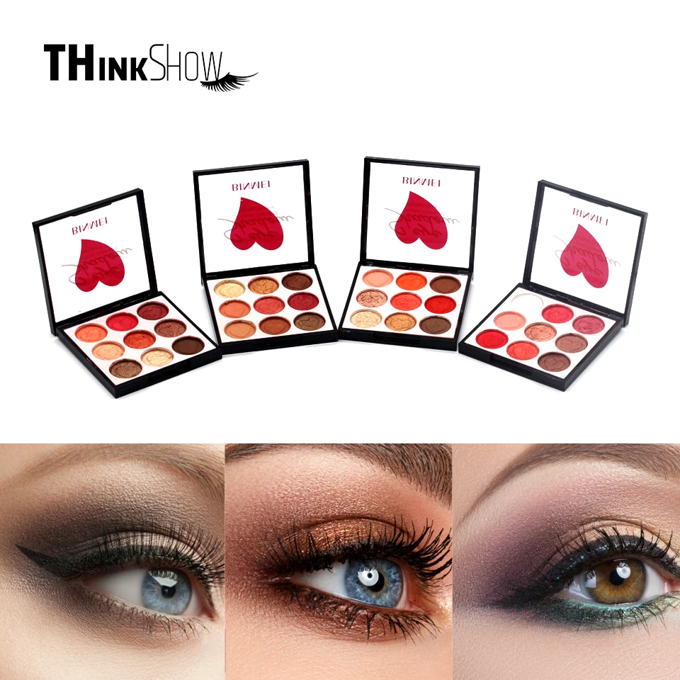 Блестящие тени для век Палитра мерцающие матовые нюдовые водостойкий