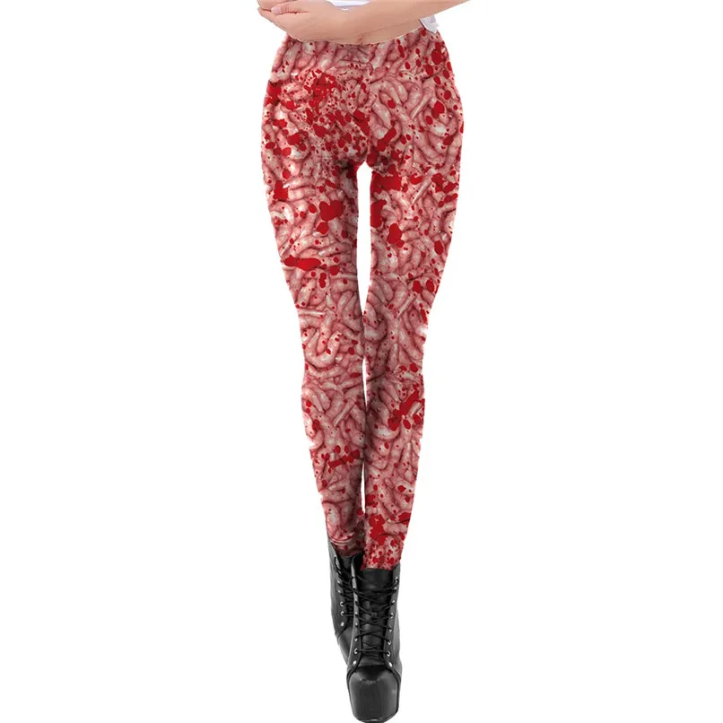 Leggings Одежда на Хэллоуин, леггинсы, Хэллоуин, сексуальные новые женские леггинсы, Призрак Череп, тыква, пальмовые стили, цифровая печать, Брюки J6 - Цвет: Leggings