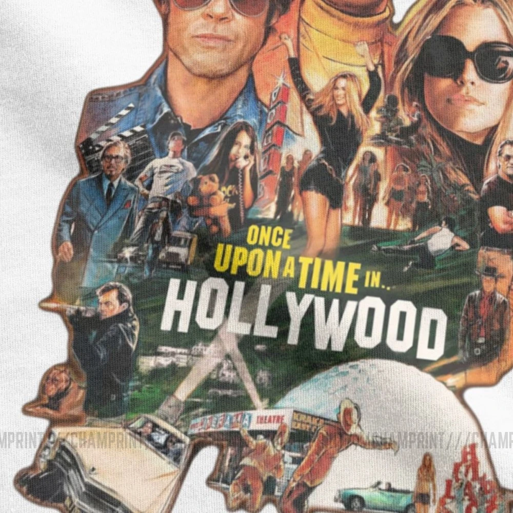 Винтажная голливудская Футболка с принтом "Once Upon A Time", Мужская хлопковая футболка, футболка с короткими рукавами и рисунком из фильма "Criminal Cliff", идея подарка