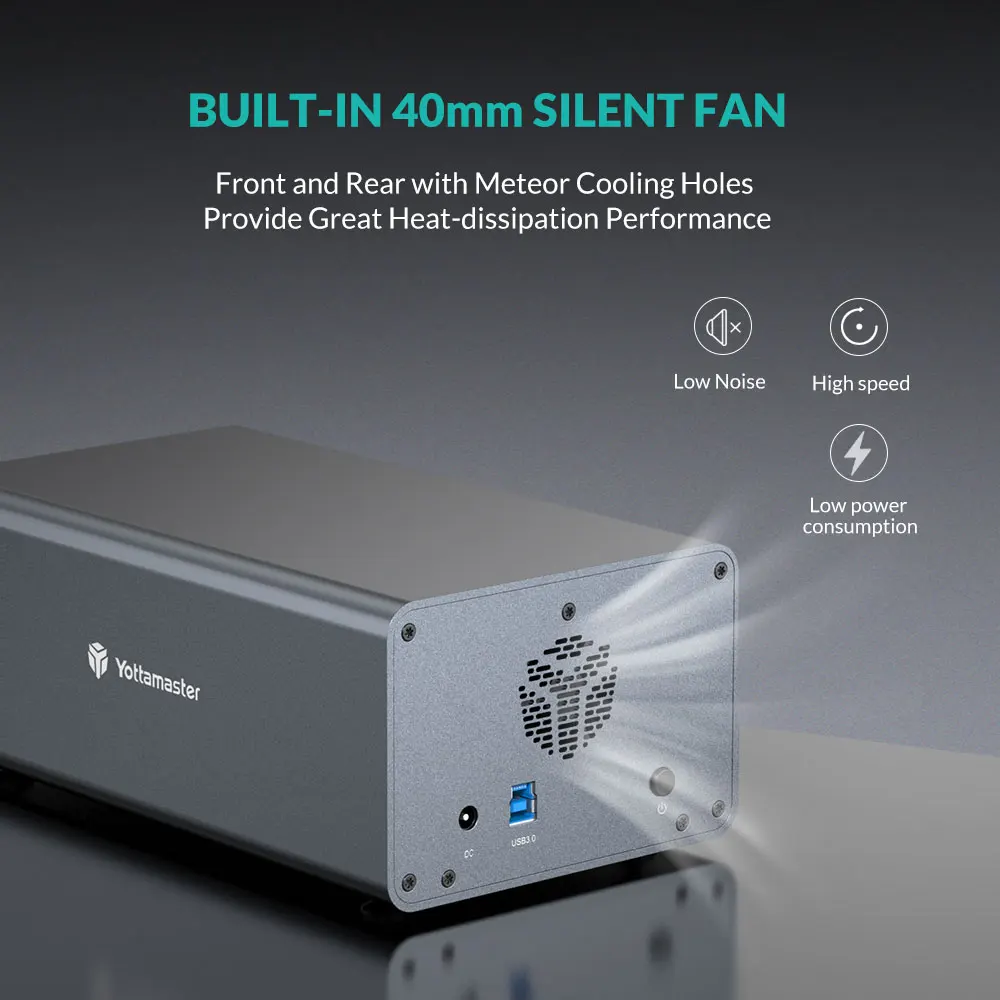 Dual Bay Hard Drive Enclosure,Yottamaster Aluminum 2.5