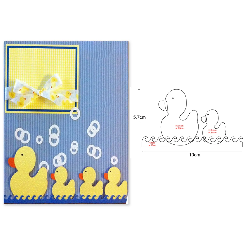 Металлические штампы для скрапбукинга с изображением матери утки ребенком