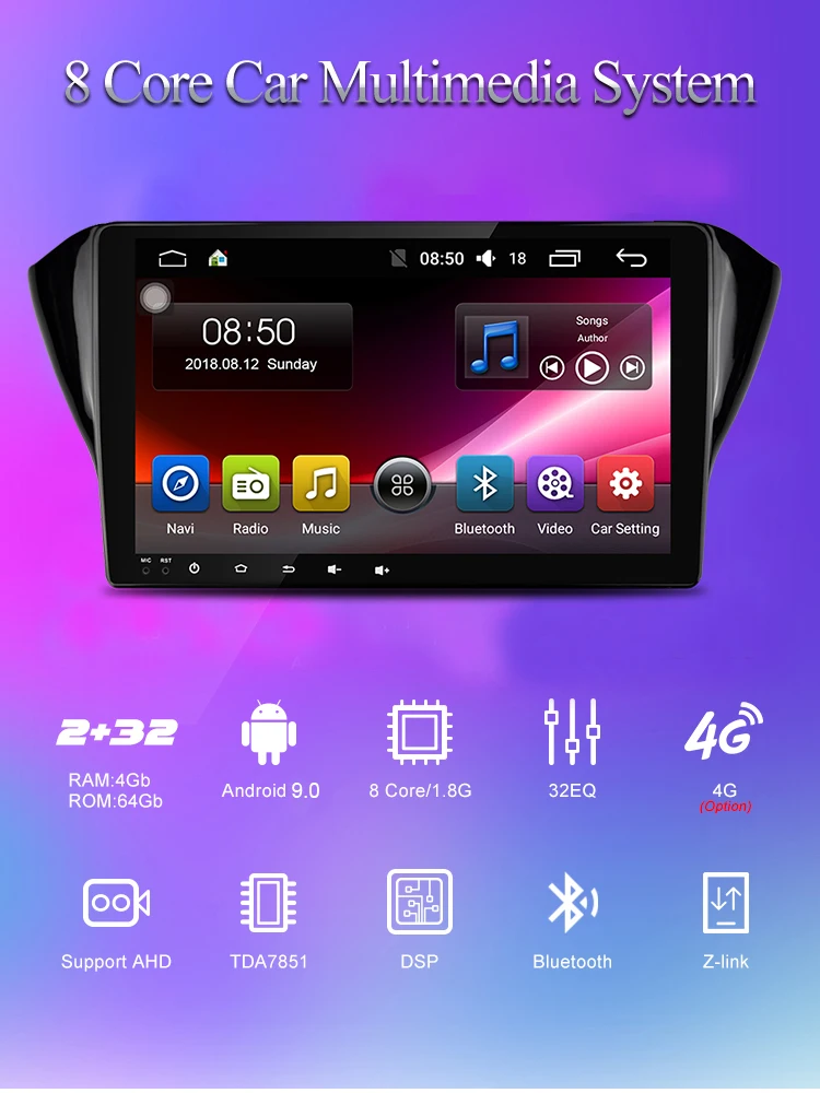 Datong 8 Core Авто Радио Android 9 Автомобильный Gps плеер для Geely Atlas Emgrand Gl 16 мультимедийный