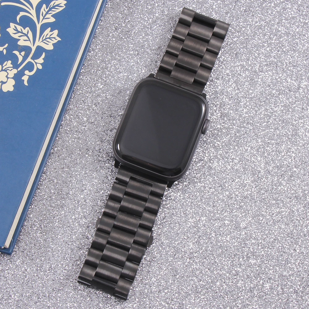 

Band For Apple Watch6 5 4 3 2 1 42mm 38mm 40MM 44MM Metal Stainless Steel Watchband Bracelet Strap for iWatch Series Accessories