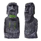 Искусственное украшение для аквариума из смолы, статуя с острова Пасхи Подводное ландшафтное украшение для украшения аквариума