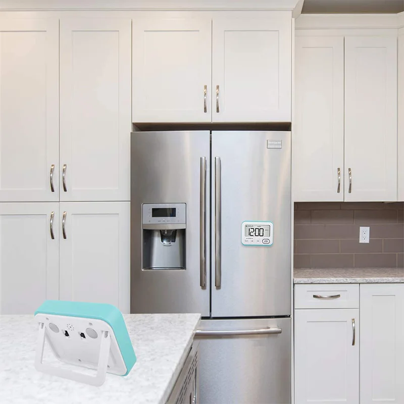 

Digital Kitchen Timer Loud Alarm Clock, LCD Screen Silent/Beeping Multi-Function for Teachers Kids, Sky Blue