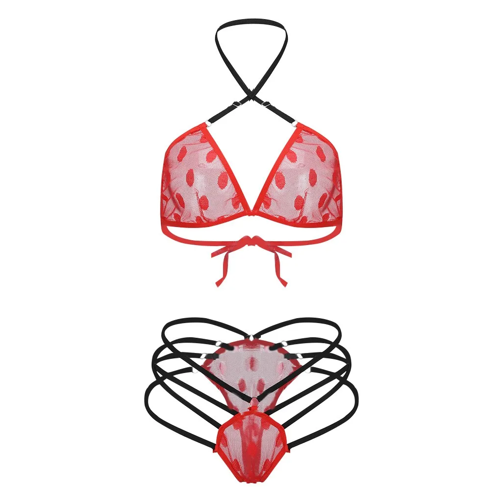 Новинка женское Сетчатое сексуальное красное нижнее белье женский бюстгальтер