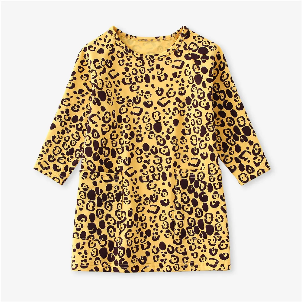 

Cotton Girls Dresses Long Sleeve Baby Girls Dress Casual Kids Girls Clothes Animal Cartoons Pattern Children's Clothing