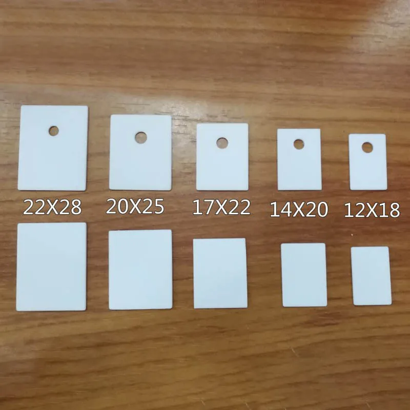 

TO-220/247/264 Aluminium Oxideceramic Plate Socketed Thermal Insulation Ceramic Heat Dissipation Ceramic Plate Only (With Hole)