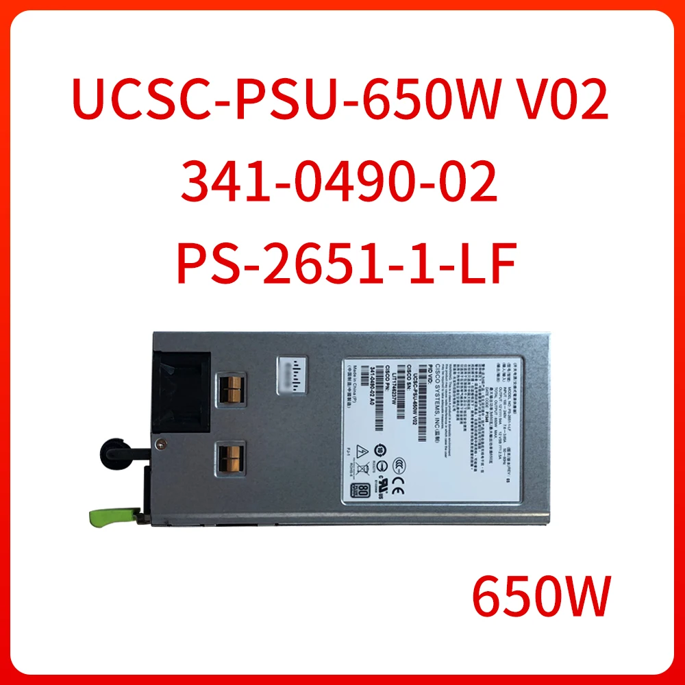 Оригинальный блок питания для сервера Cisco C240 C220 M3 650 Вт Φ V02 341-0490-02 PS-2651-lf |