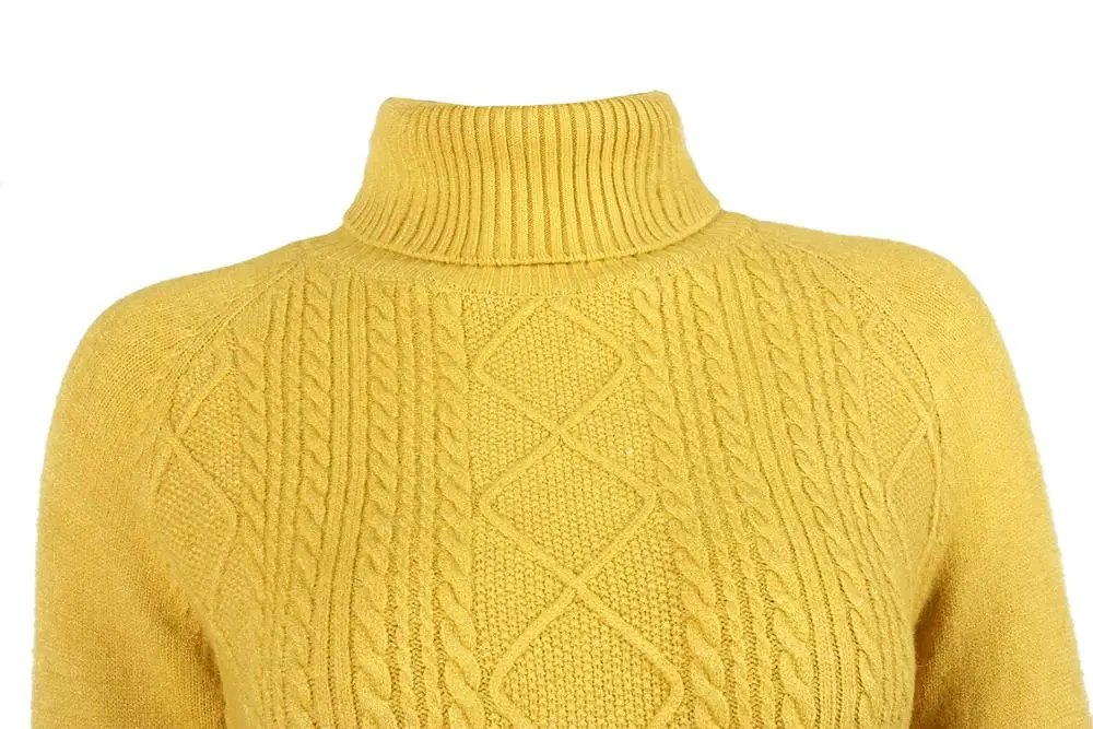 Kpop Зимний вязаный свитер 2019 новый пуловер с высоким воротником Модное Длинное