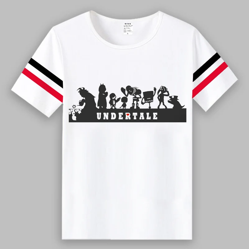 Футболка для косплея Undertale летняя повседневная футболка с принтом скелета Sans Frisk