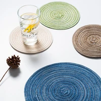 cotton placemat pad coasters kitchen table mats bowl mats padding mat insulation pad round placemats kitchen dishes hot stand