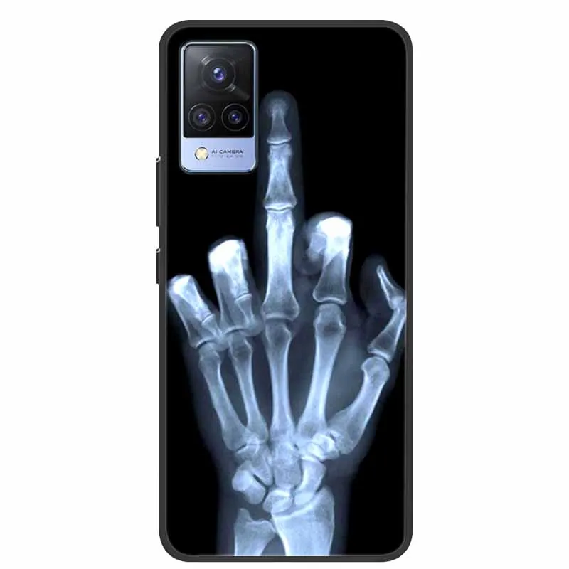 Черный силиконовый чехол для Vivo S9 V21 V21e телефона s Cover V 21 e S 9 милый мультяшный