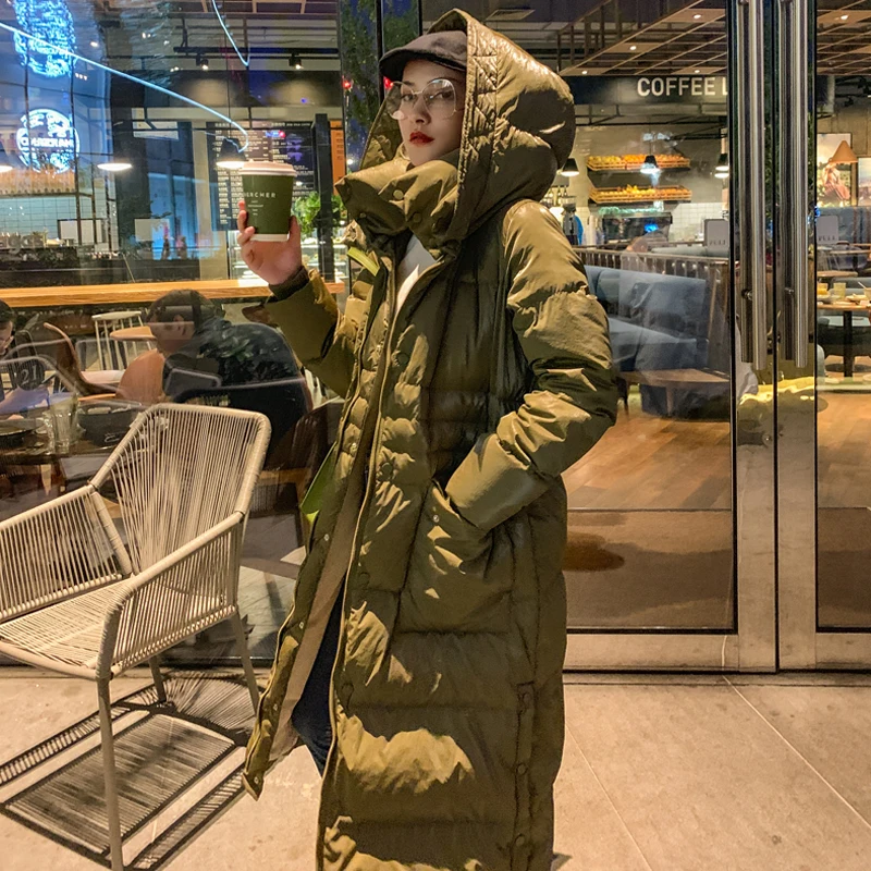 Женский пуховик с капюшоном Свободное пальто на зиму 2019 | Женская одежда