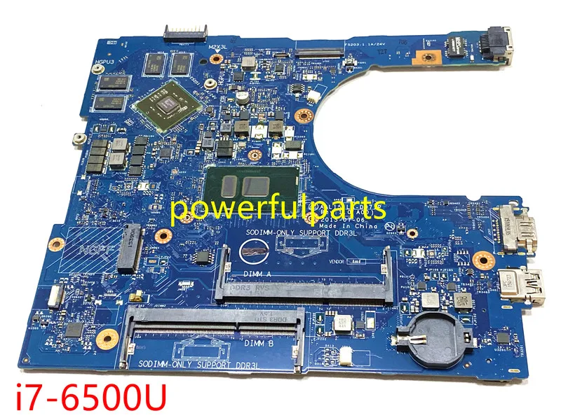 100% рабочая 0YVT1C CN для dell inspiron 5459 5759 5559 Материнская плата ноутбука AAL15 LA D071P I7 6500 + 216