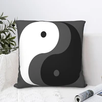 ying yang square pillowcase cushion cover spoof zip home decorative polyester pillow case sofa nordic 4545cm