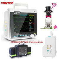 contec brand cms6000 vet veterinary patient monito icu vital signs monitor with carrying case vet use