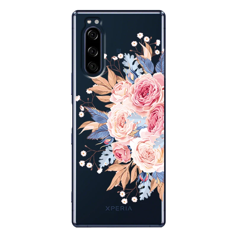 

Cute Flower Rose Cover For Sony Xperia 1 5 10 20 L3 XZ4 XZ4 Compact ACE 10 Plus Coque