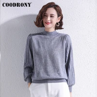 coodrony brand harajuku spring autumn knitted female turtleneck sweater elegant casual streetwear fashion womens clothing w1402